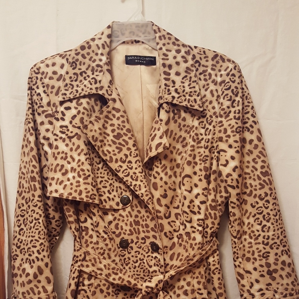 Leopard print rain jacket